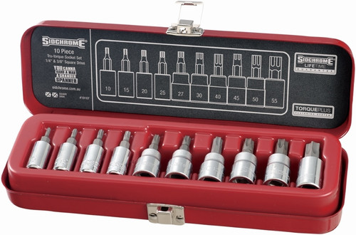 10PCE 1/4\" & 3/8\" DRIVE METRIC/AF TRU-TORQ SOCKET SET