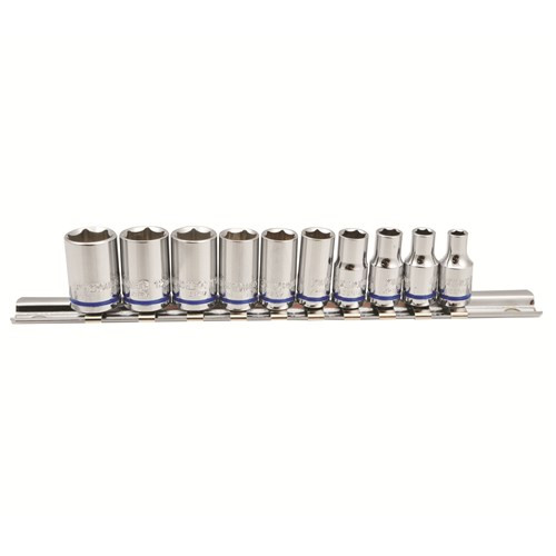 10PCE 1/4\" DRIVE METRIC RAIL SOCKET SET