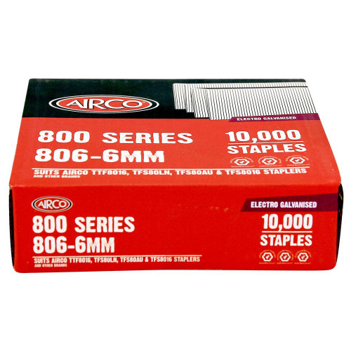 10000PK 6MM 800 SERIES GALV STAPLES