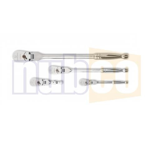 4PCE 1/4\",3/8\",1/2\" DR 120XP FLEX HANDLE RATCHET SET