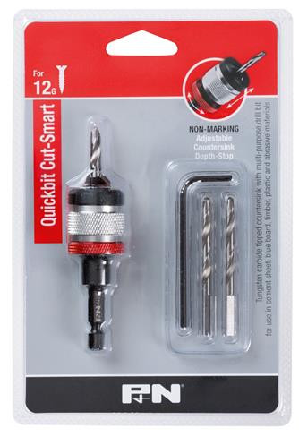 12G 9.5MM TCT COUNTERSINK SET WITH 5/32 DRILL BITS