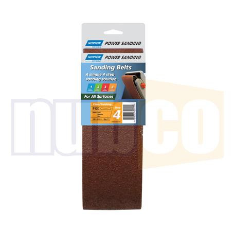 100X610MM P120 2PK ALL SURFACE CLOTH SANDING BELT FINE