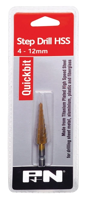 4-12MM HSS TIN COATED STEP DRILL