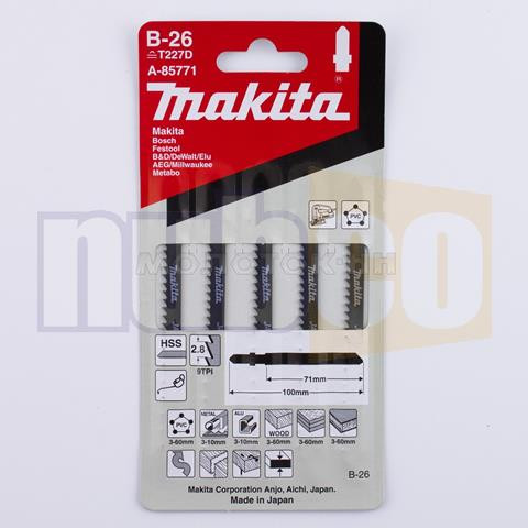 B26 70MM 9TPI WOOD & STEEL JIGSAW BLADES 5PK