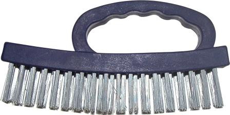 BRUSH WIRE BLOCK 4ROW PVC HDLE