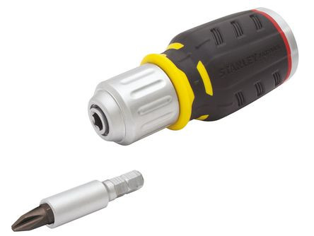 STUBBY RATCHET SCREWDRIVER W/ 6 BITS