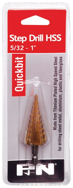 5/32 - 1\" HSS TIN COATED STEP DRILL
