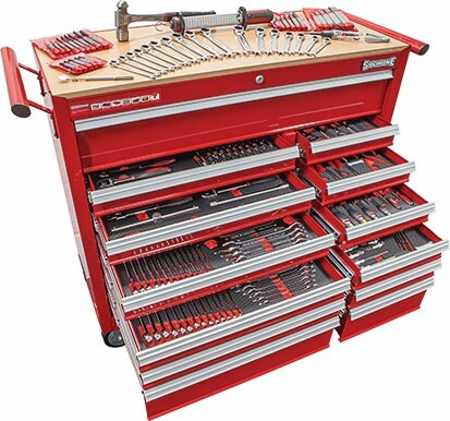 382PCE MET/AF TOOL KIT IN 13DRAWER WIDE BODY ROLLER CAB