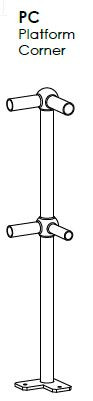 STANCHION CORNER POST GALV
