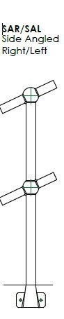 45 DEG. LEFT SIDE ANGLE GALV STANCHION