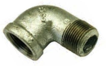 100MM GAL MAL M+F ELBOW 90DEG