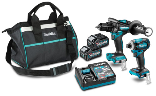 40V MAX 2PCE B/LESS IMP DRIVER, HAM DRILL 2X4AH BAT,CHRG,BAG