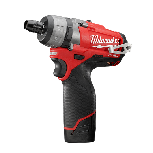 12V FUEL B/LESS 1/4\" HEX 2SPD SCREWDRIVER 2X3AH BATT,CHG,CAS