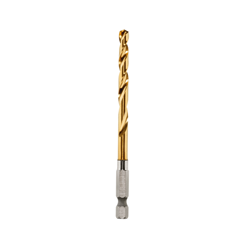 4.8MM 1/4\" HEX SHANK RED HELIX TITANIUM DRILL BITS