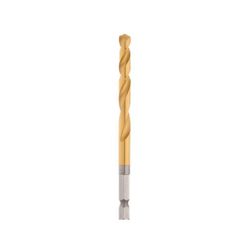 6.5MM 1/4\" HEX SHANK RED HELIX TITANIUM DRILL BITS