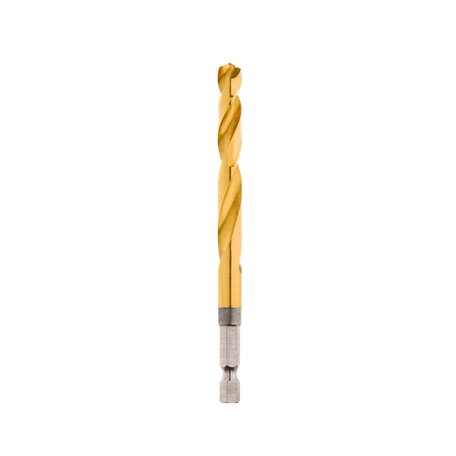 7.5MM 1/4\" HEX SHANK RED HELIX TITANIUM DRILL BITS
