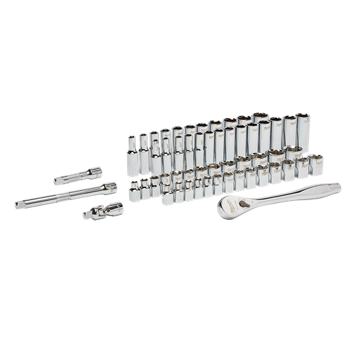 56PCE 3/8\" DRIVE MET & IMP RATCHET & SOCKET SET