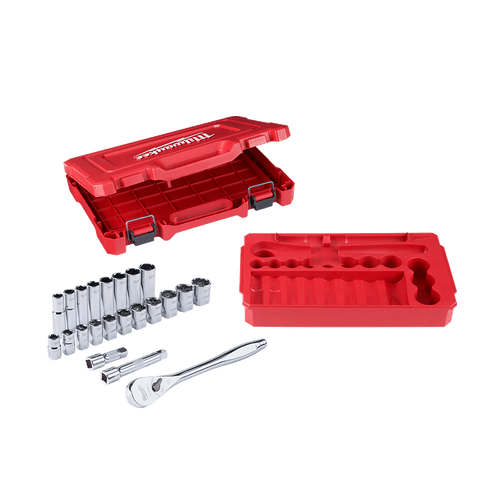 22PCE 1/2' DR SAE & METRIC RATCHET & SOCKET SET