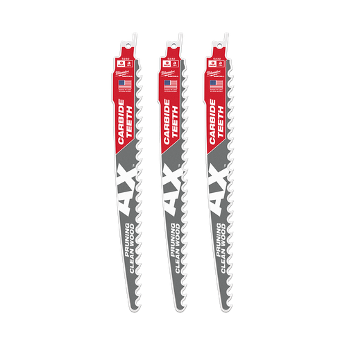 3PK 225MM THE AX CARBIDE TEETH WOOD SAWZALL BLADE