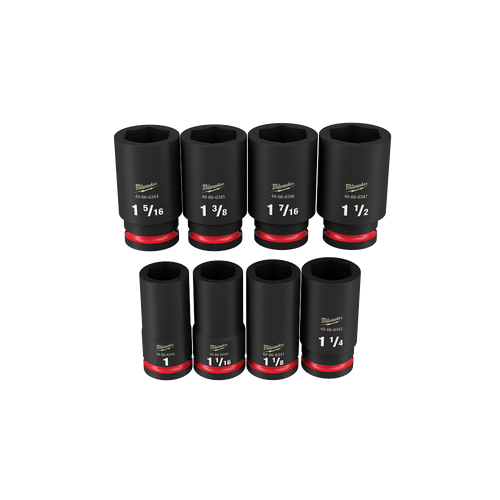 8PC 3/4\" DRV SAE  DEEP 6 PT SHOCKWAVE IMPACT SOCKET SET