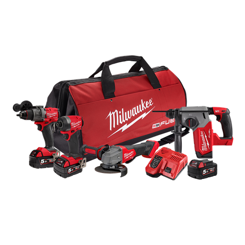18V 4PCE POWER PACK - 3X5.0AH BATT, CHARGER & BAG