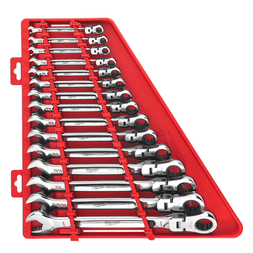 15PCE SAE FLEX-HEAD RATCHETING WRENCH SET