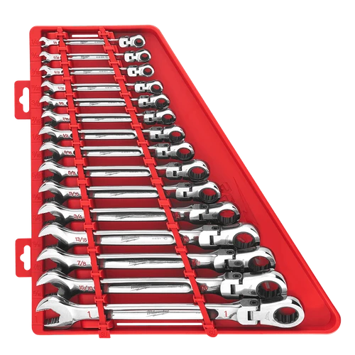 15PCE SAE FLEX-HEAD RATCHETING WRENCH SET