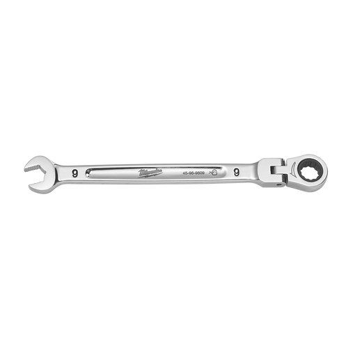 9MM METRIC FLEX-HEAD RATCHETING COMBO WRENCH