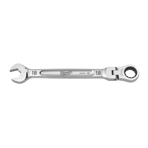18MM METRIC FLEX-HEAD RATCHETING COMBO WRENCH