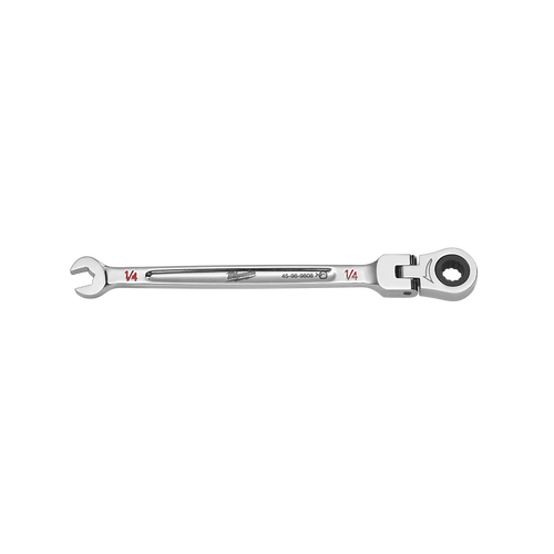 1/4 SAE FLEX-HEAD RATCHETING COMBO WRENCH