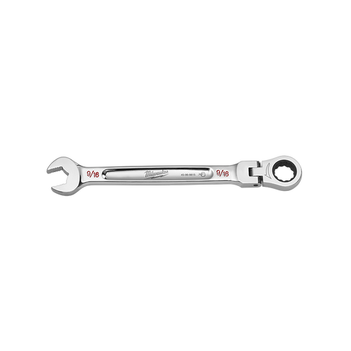 9/16 SAE FLEX-HEAD RATCHETING COMBO WRENCH