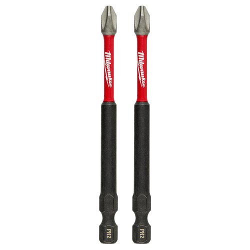 2PK #2 X 89MM (3-1/2\") SHOCKWAVE PHILLIPS POWER BIT