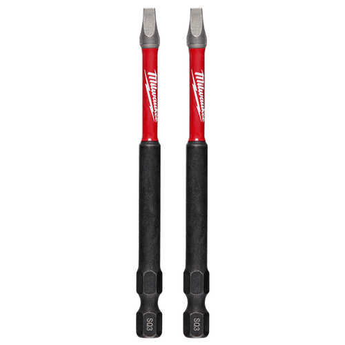 (O) 2PK #3 X 89MM (3-1/2\")  SHOCKWAVE SQUARE RECESS POWER BI