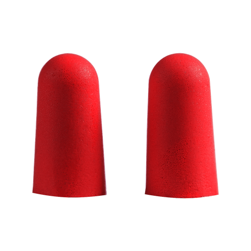 10PK TAPERED UNCORDED EARPLUGS & REUSABLE POUCH