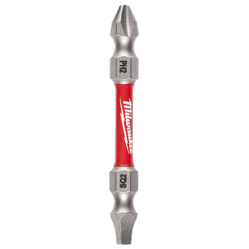 60MM PH2/SQ2 DOUBLE ENDED SHOCKWAVE DRIVER BIT