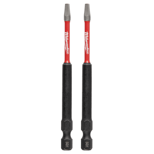 (O) 2PK #1 X 89MM (3-1.2\")  SHOCKWAVE SQUARE RECESS POWER BI