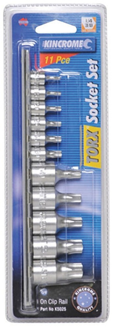 11PCE 1/4\" & 3/8\" DRIVE TORX SOCKET SET