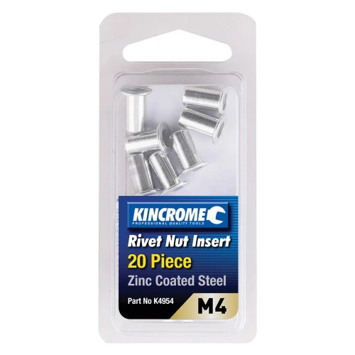 M4 20PCE ZINC RIVET NUT INSERT