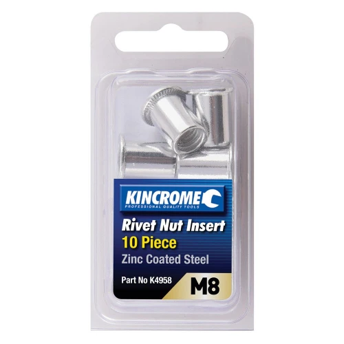 M8 10PCE ZINC RIVET NUT INSERT