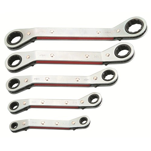 RATCHET RING SPANNER SET METRIC 5 PIECE
