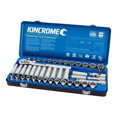 45PCE 1/2\" DR MET/IMP SOCKET SET