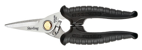 185MM (7\") BLACK HANDLED S/S SNIPS