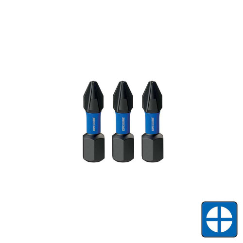 3PCE #2 X 25MM PHILLIPS IMPACT BIT SET