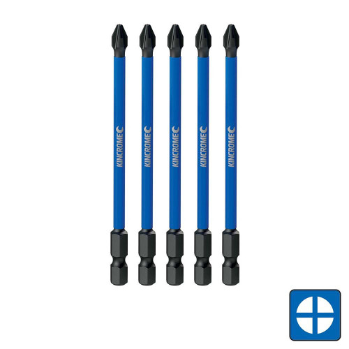 5PCE #2 X 100MM PHILLIPS IMPACT BIT SET