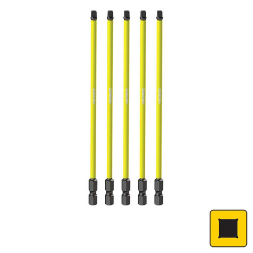 5PCE #2 X 150MM SQUARE IMPACT BIT SET