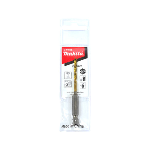 3MM 1/4\" IN HEX DRIVE HSS DRILL BIT