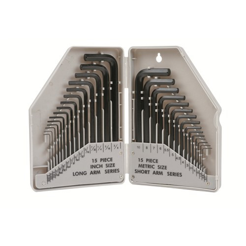 30PCE MET & IMP HEX KEY SET