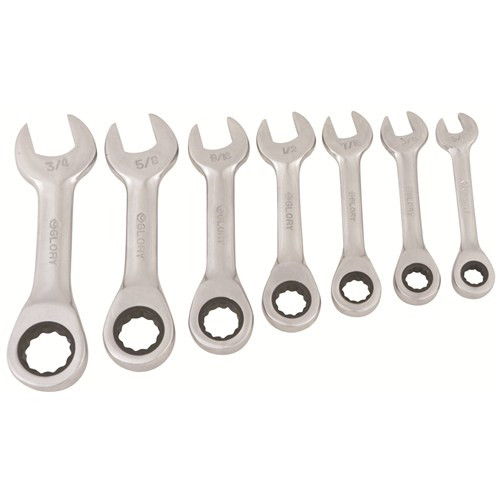 GEAR STUBBY SPANNER SET 7 PIECE METRIC