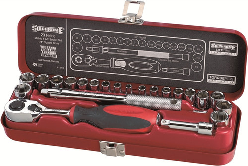38PC 1/4\" METRIC NANO SOCKET & TOOL SET /W ROTATOR RATCHET