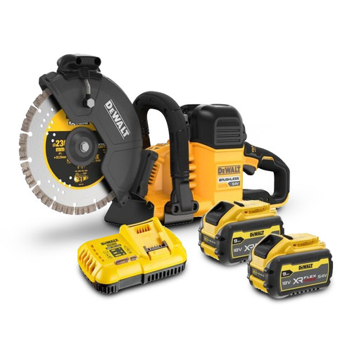 54V XR 230MM FLEXVOLT CUT-OFF SAW KIT 2X9.0AH BATT & CHARG
